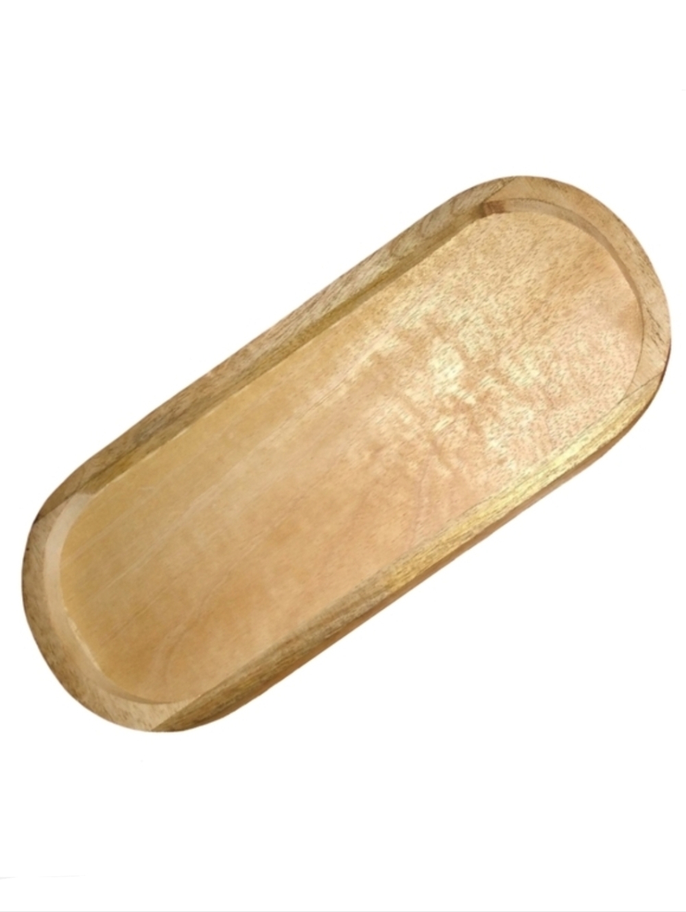Boho Wood Tray Antiqued Oval Mango Wooden New Food Safe Carved Natural Bowl Dish